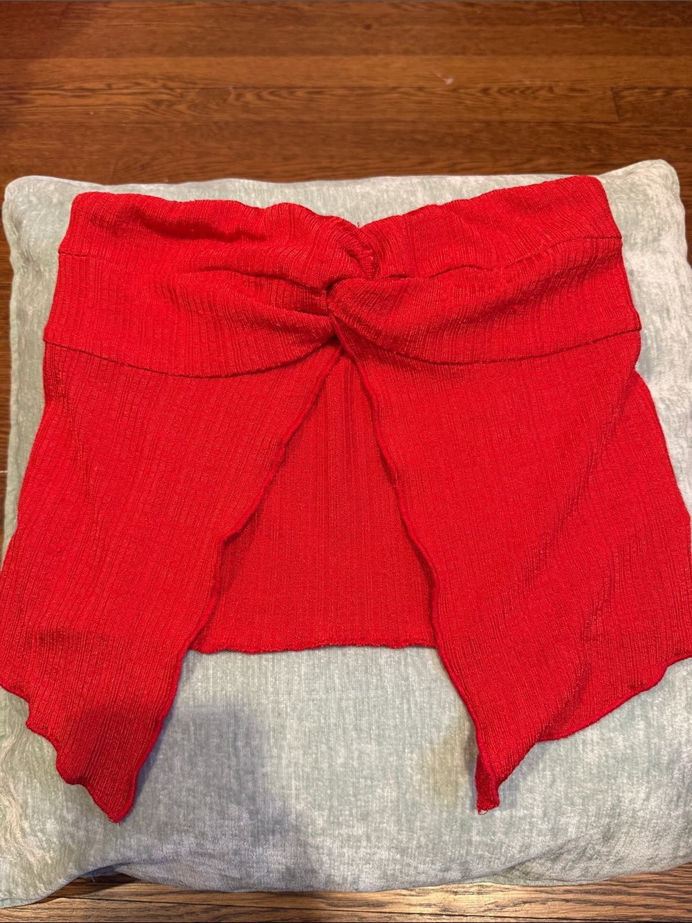 Princess Polly Red Twist-Front Tube Top